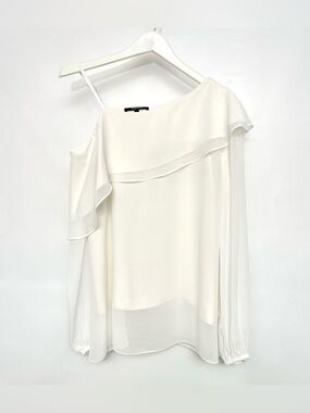 Derek Lam SILK Chiffon Blouse in Cream